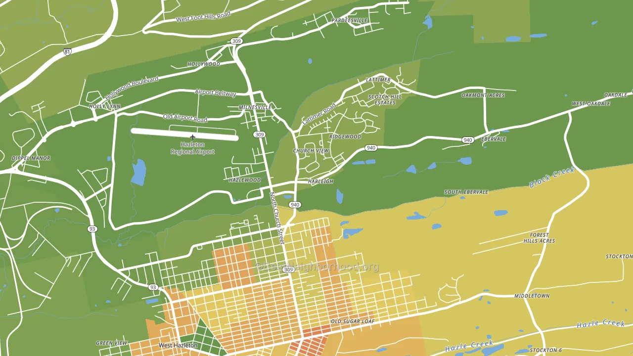 18225, PA block-group voter-turnout map