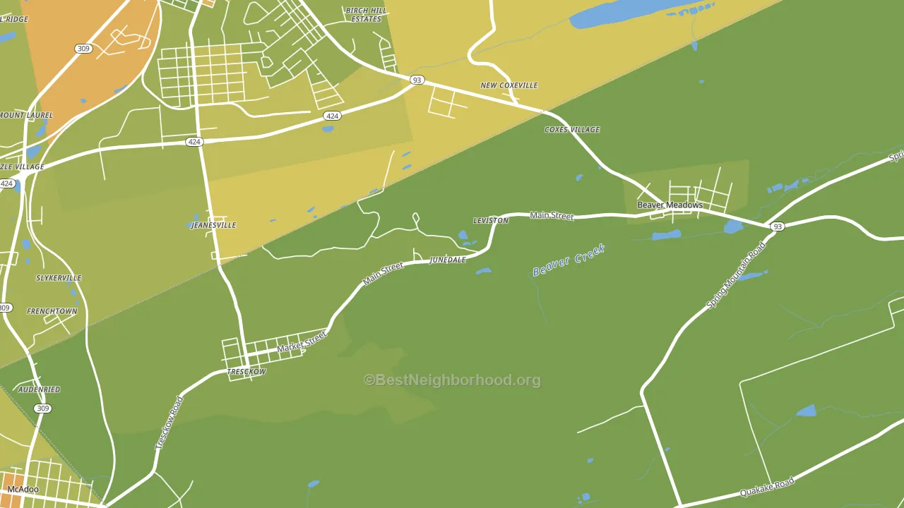 18230, PA block-group voter-turnout map