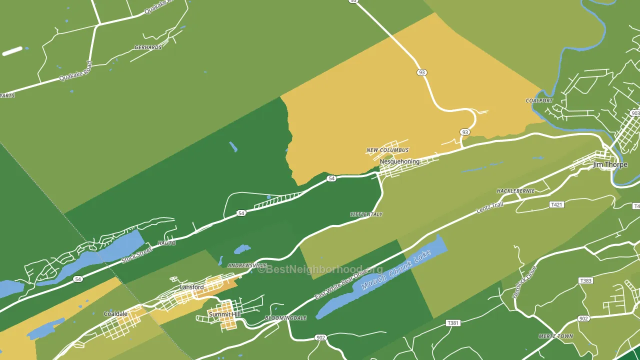 18240, PA block-group voter-turnout map