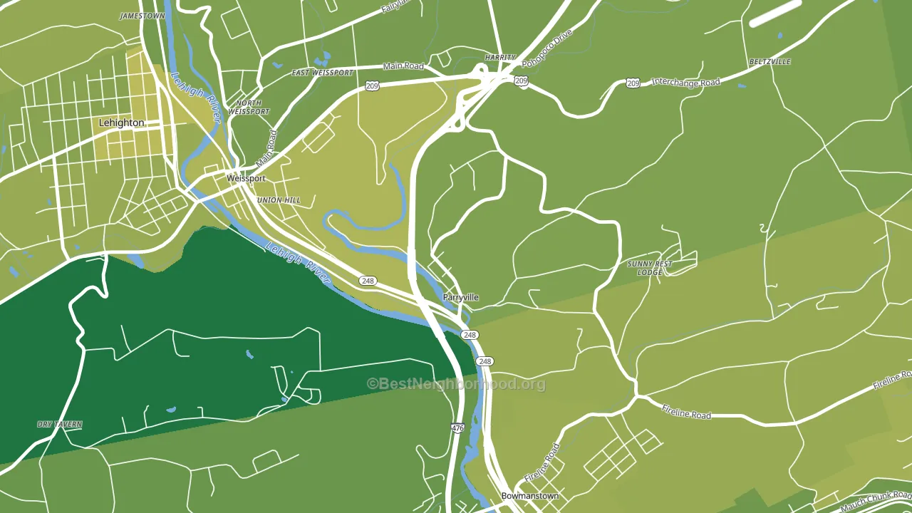 18244, PA block-group voter-turnout map