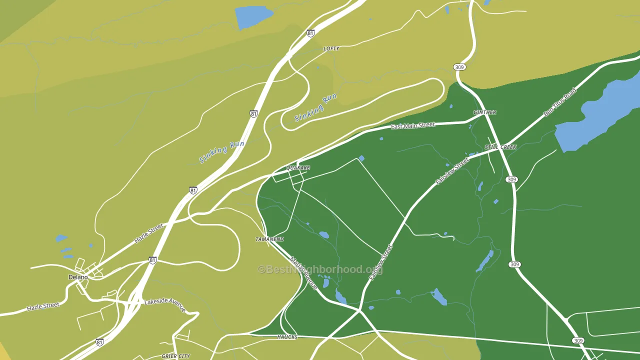 18245, PA block-group voter-turnout map