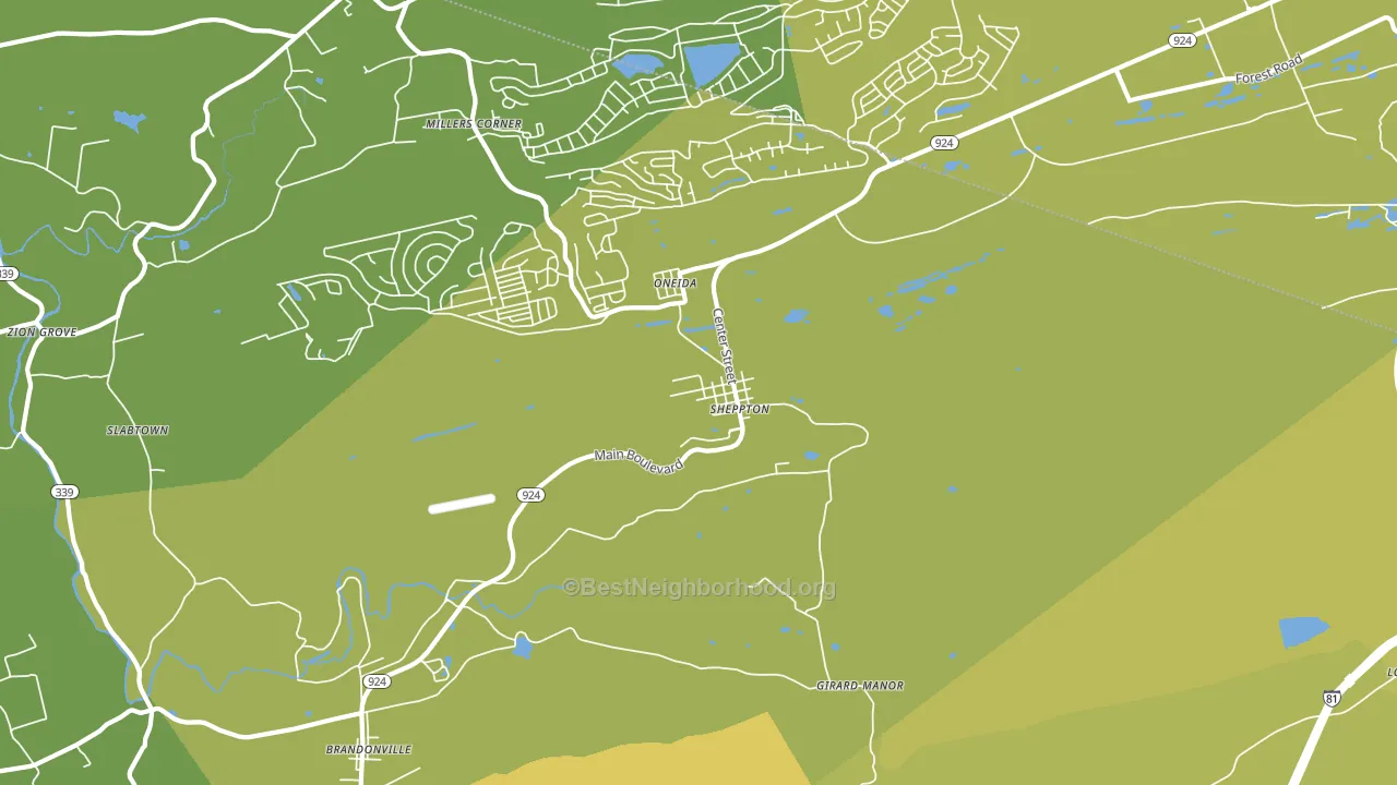 18248, PA block-group voter-turnout map
