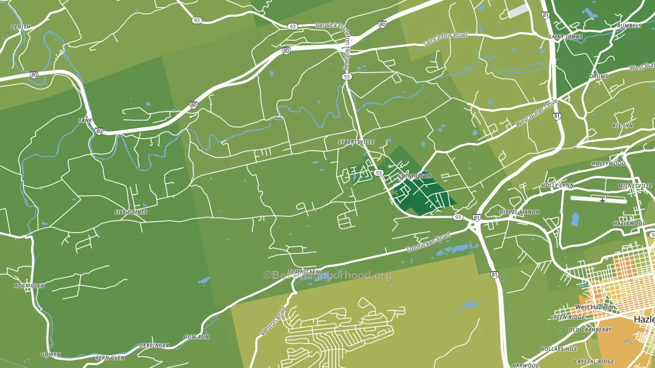 18249, PA block-group voter-turnout map