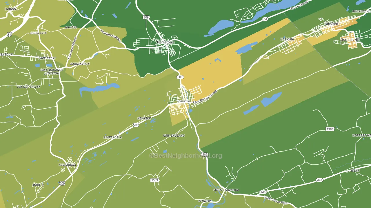 18252, PA block-group voter-turnout map