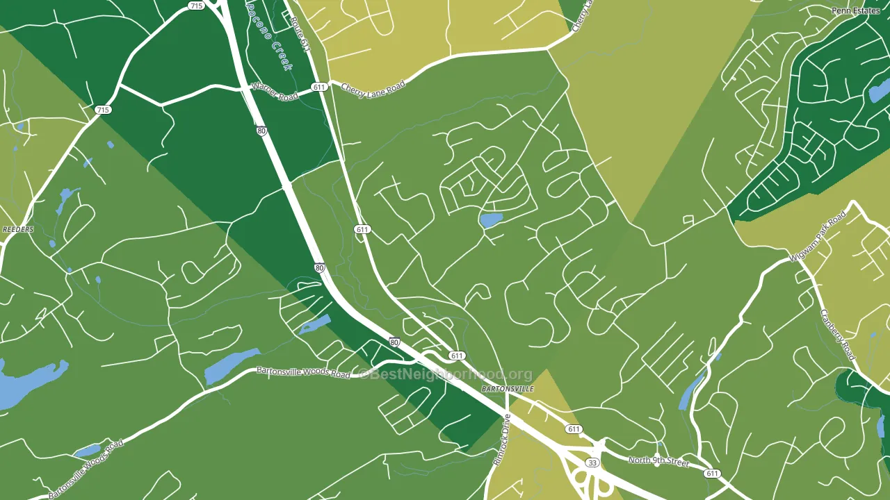 18321, PA block-group voter-turnout map
