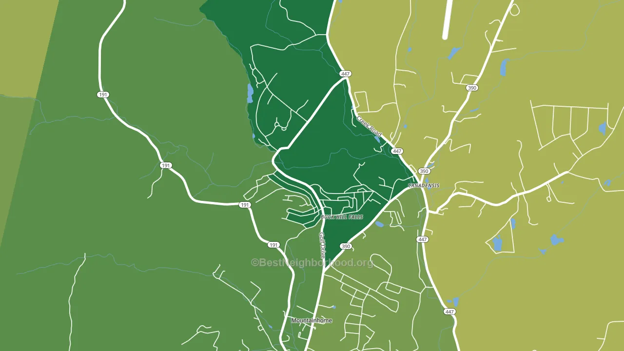 18323, PA block-group voter-turnout map