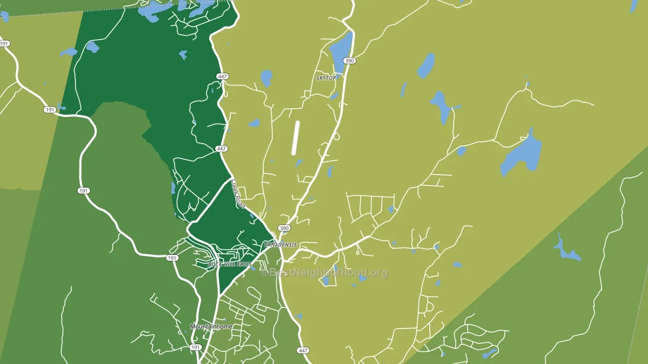 18325, PA block-group voter-turnout map