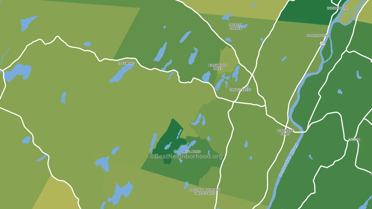 18328, PA block-group voter-turnout map