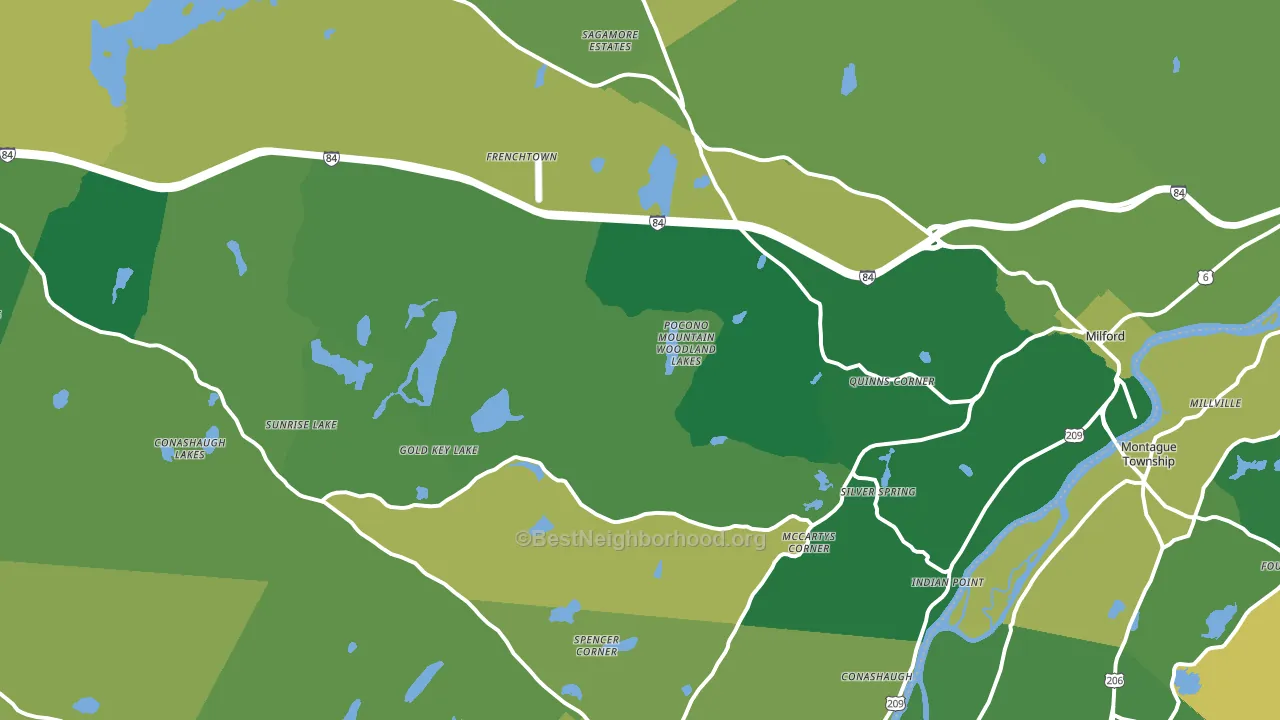 18337, PA block-group voter-turnout map