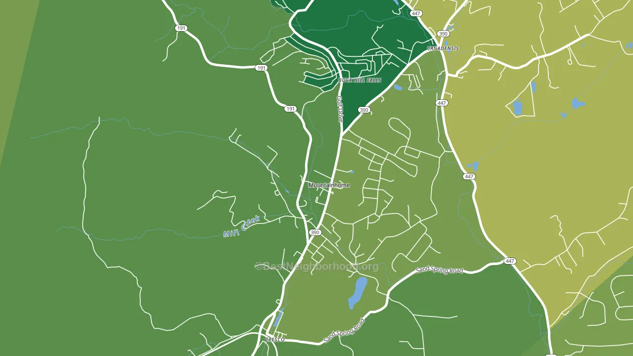 18342, PA block-group voter-turnout map