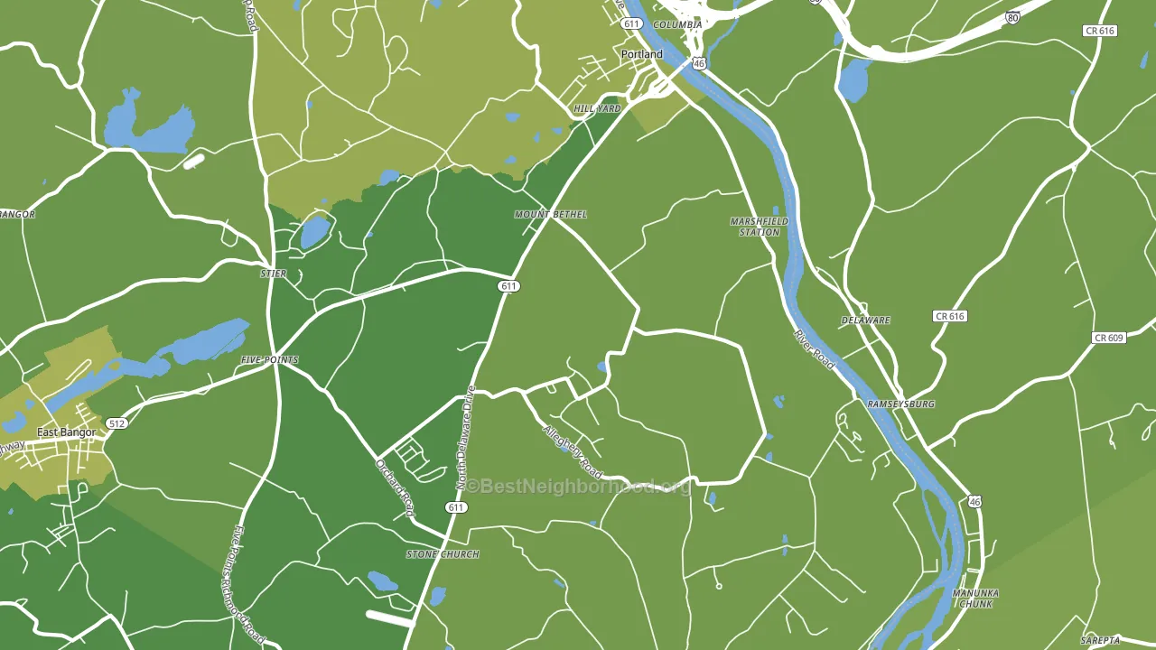 18343, PA block-group voter-turnout map