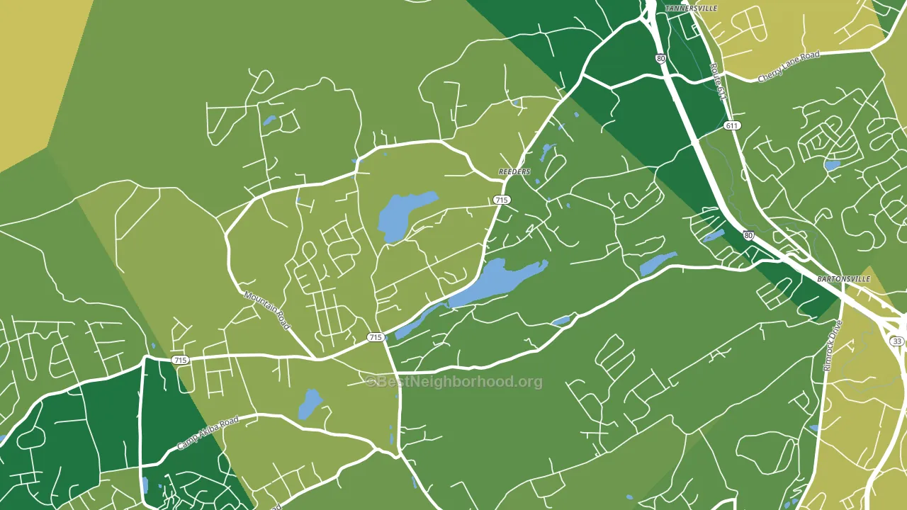 18352, PA block-group voter-turnout map