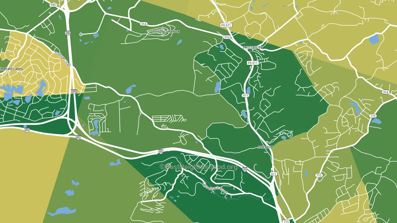 18355, PA block-group voter-turnout map