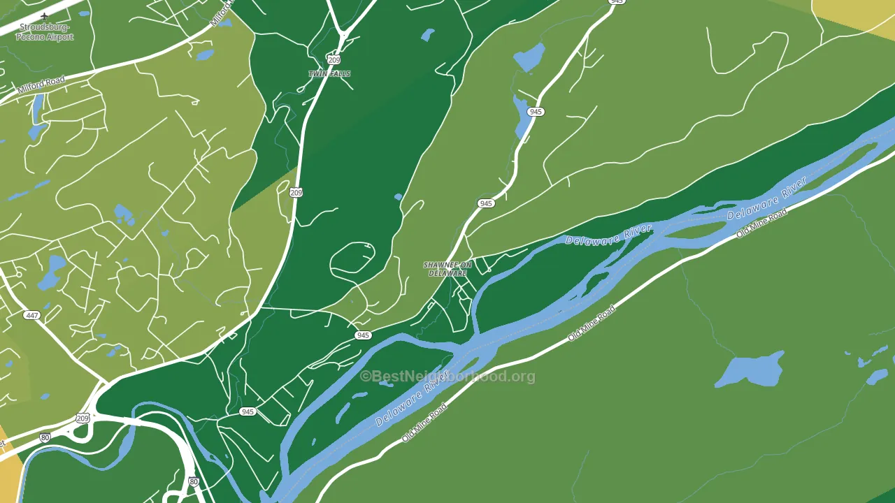 18356, PA block-group voter-turnout map