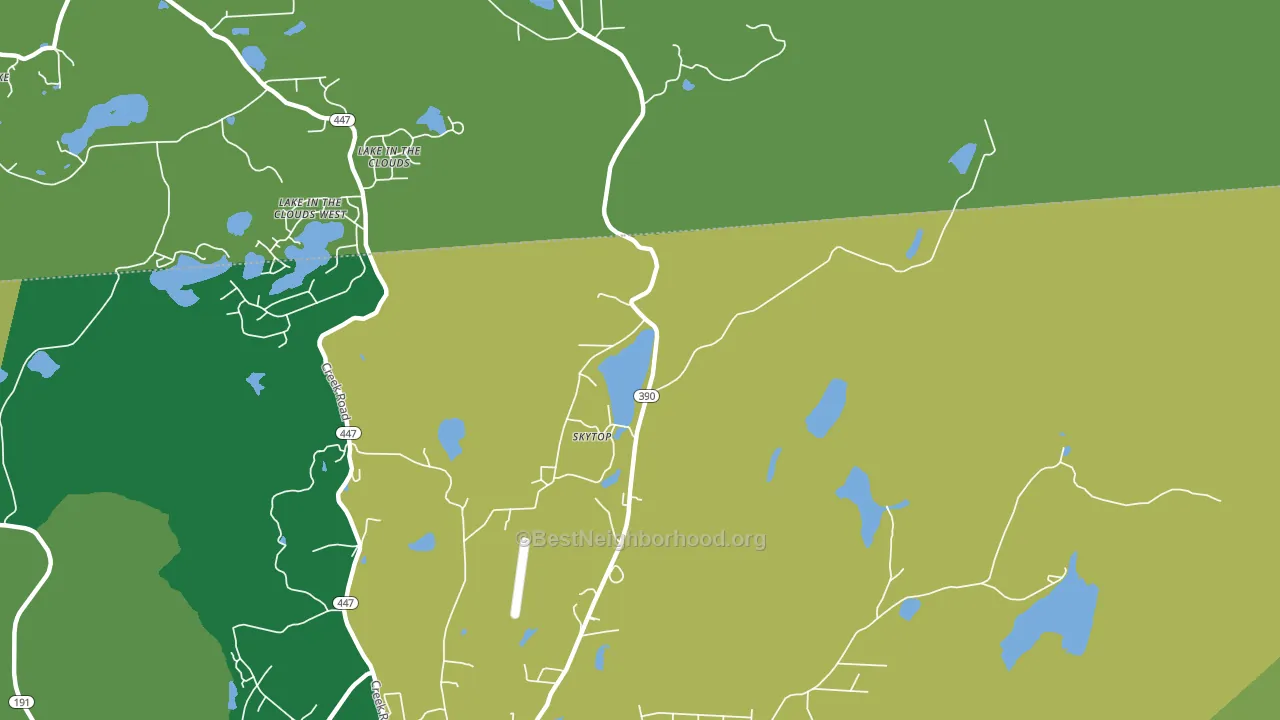 18357, PA block-group voter-turnout map