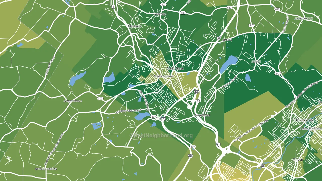 18411, PA block-group voter-turnout map