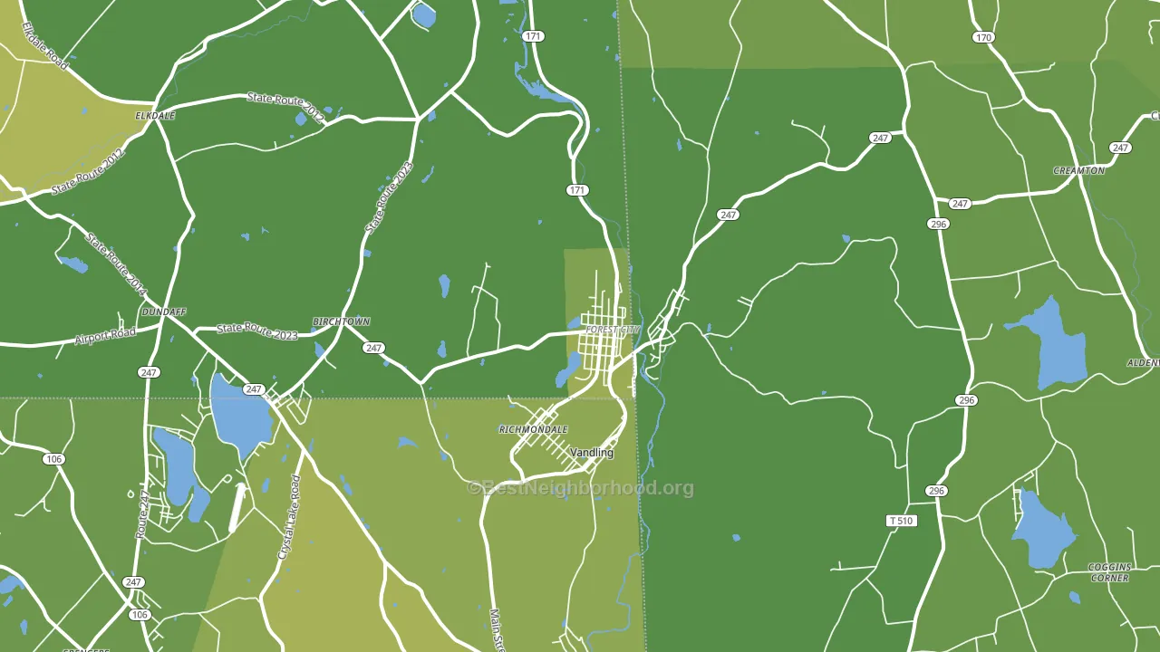 18421, PA block-group voter-turnout map
