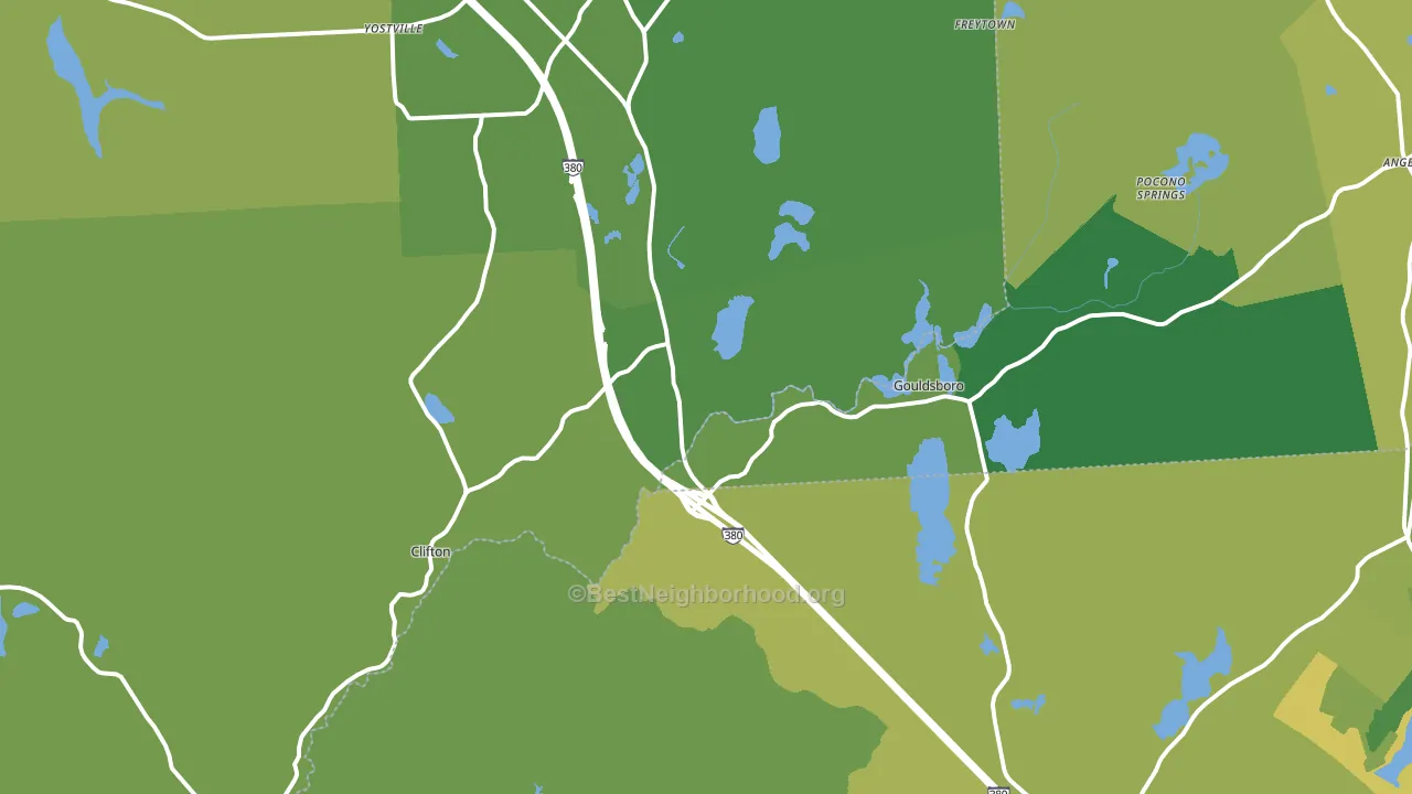 18424, PA block-group voter-turnout map