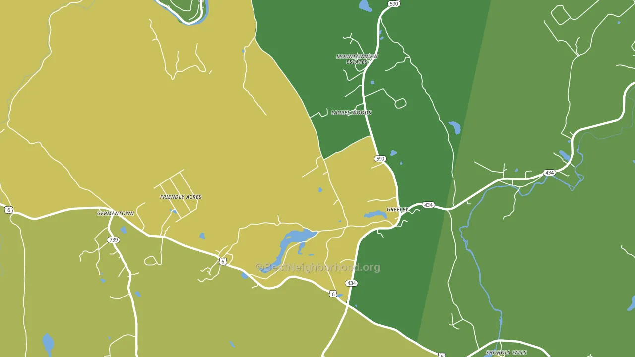 18425, PA block-group voter-turnout map