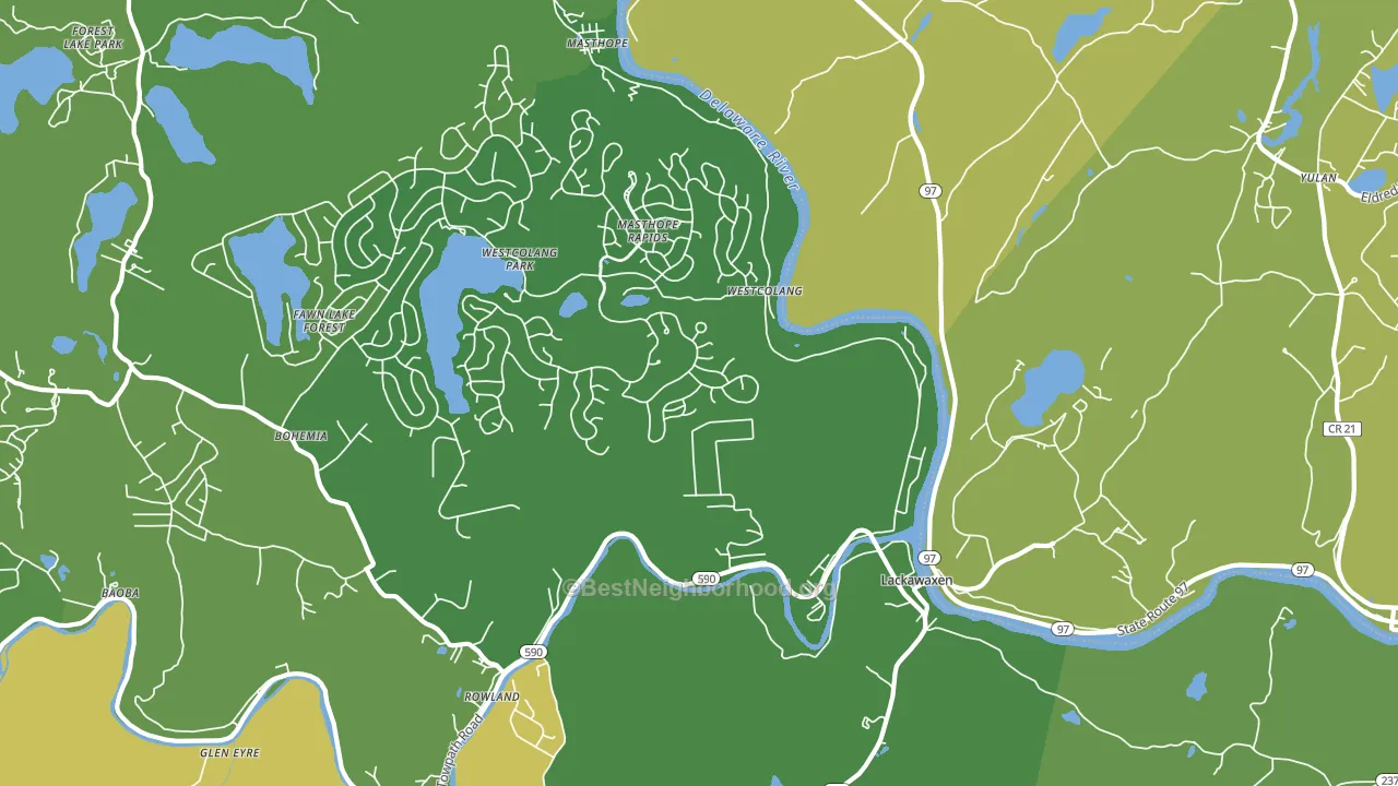 18435, PA block-group voter-turnout map