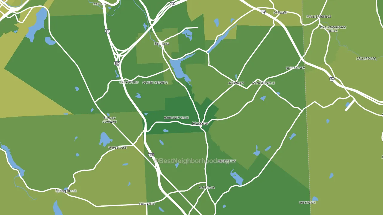 18444, PA block-group voter-turnout map