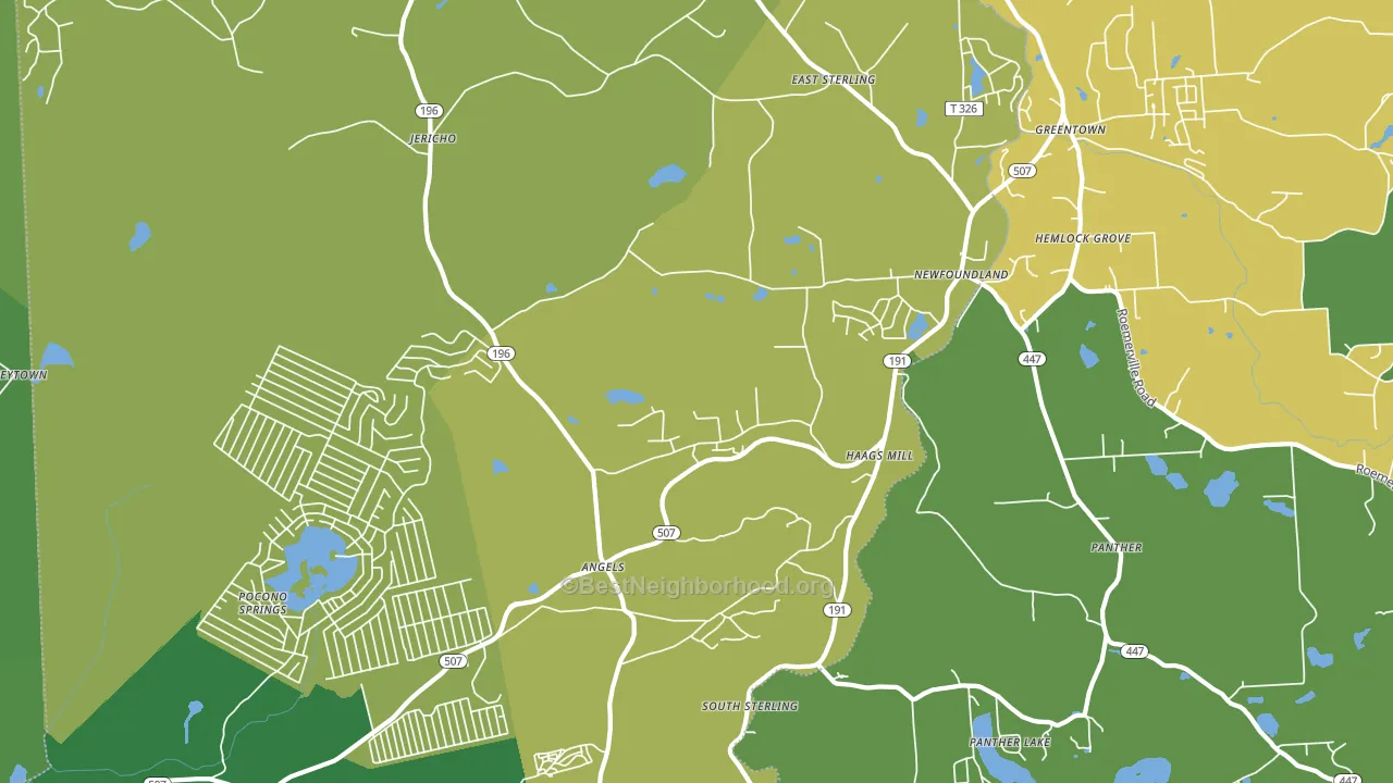 18445, PA block-group voter-turnout map