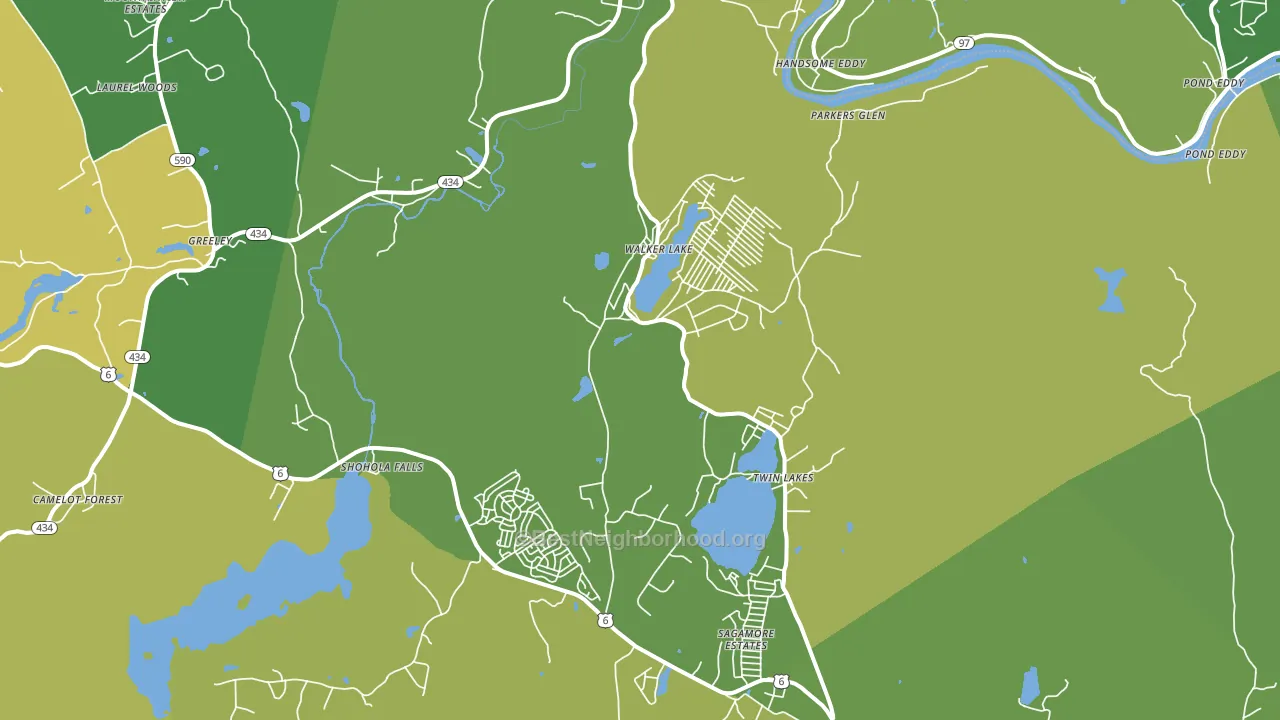 18458, PA block-group voter-turnout map