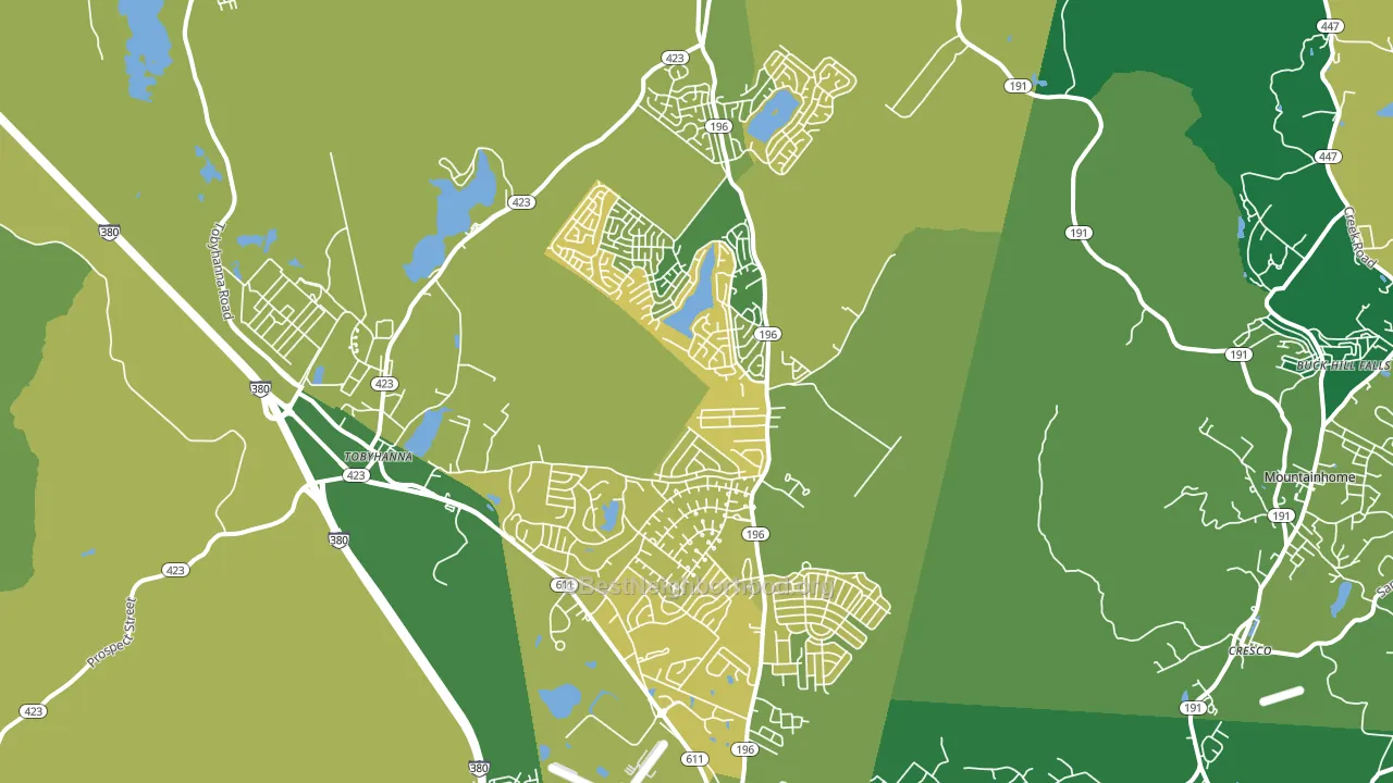 18466, PA block-group voter-turnout map