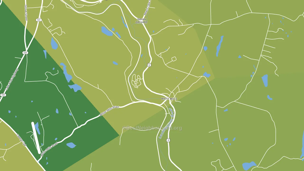 18473, PA block-group voter-turnout map