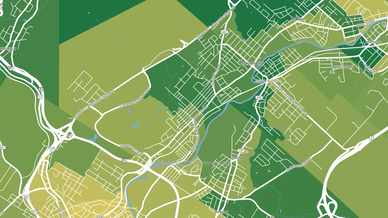 18519, PA block-group voter-turnout map