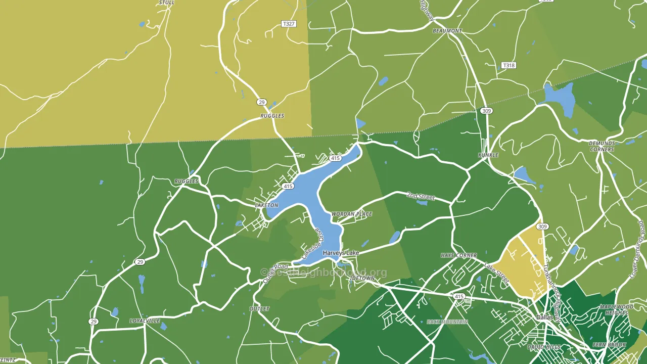 18618, PA block-group voter-turnout map