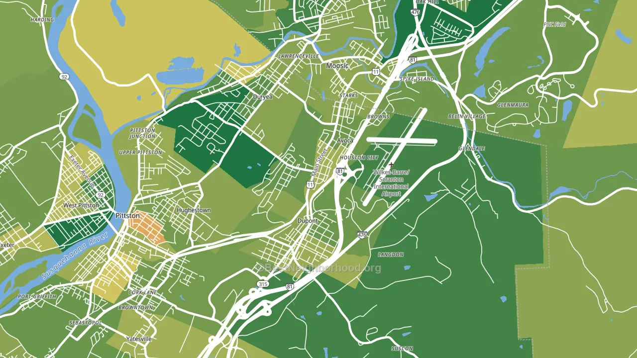 18641, PA block-group voter-turnout map