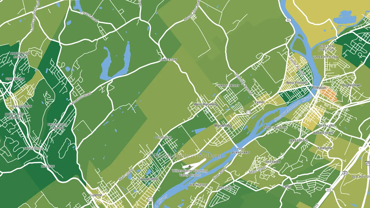 18644, PA block-group voter-turnout map