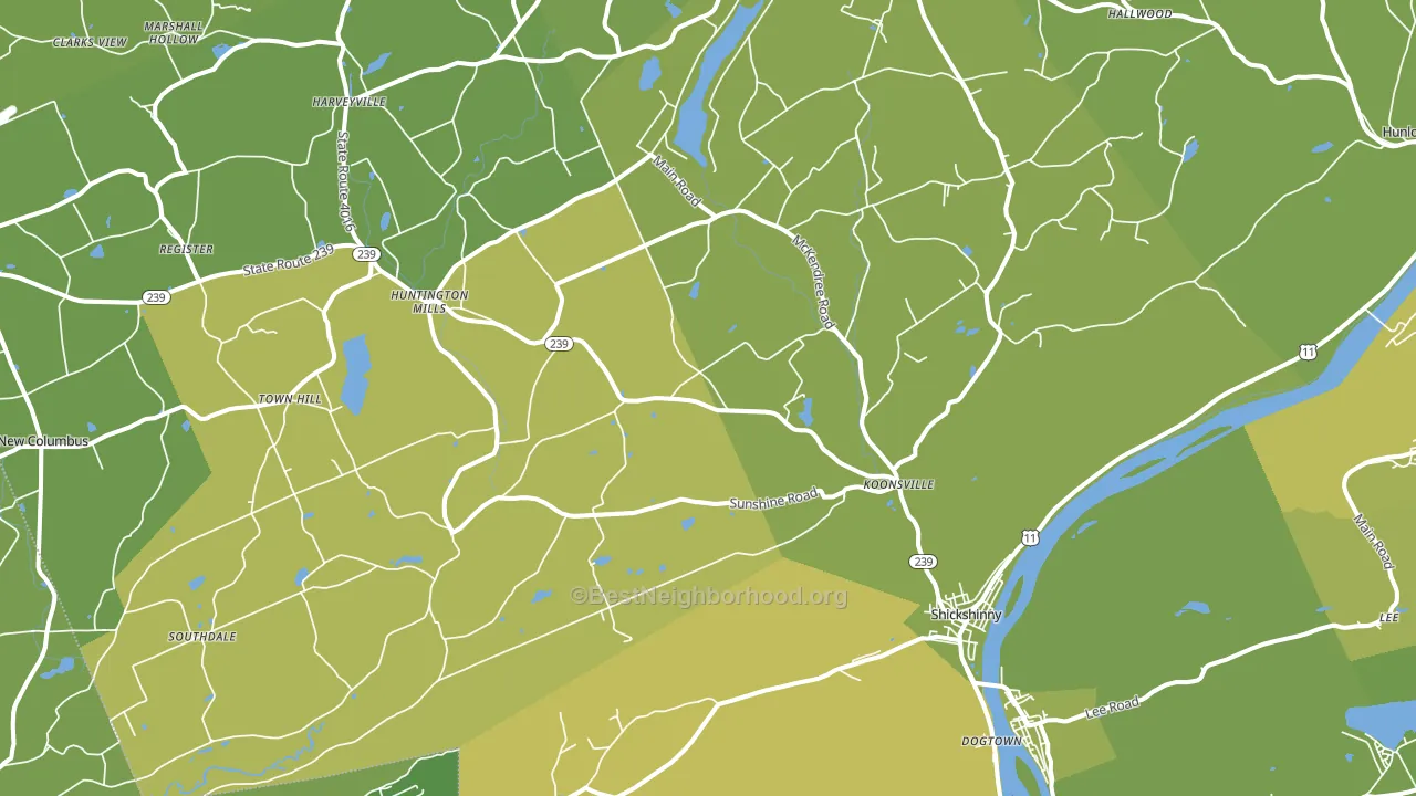 18655, PA block-group voter-turnout map