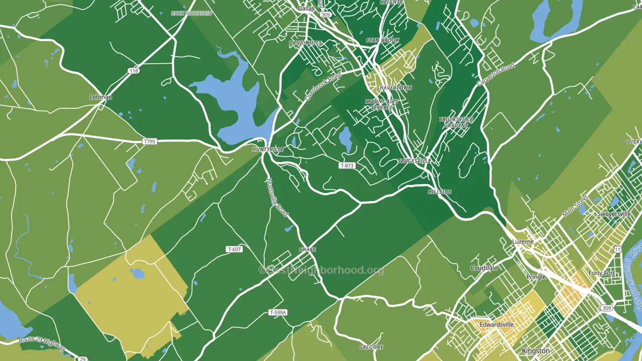 18708, PA block-group voter-turnout map