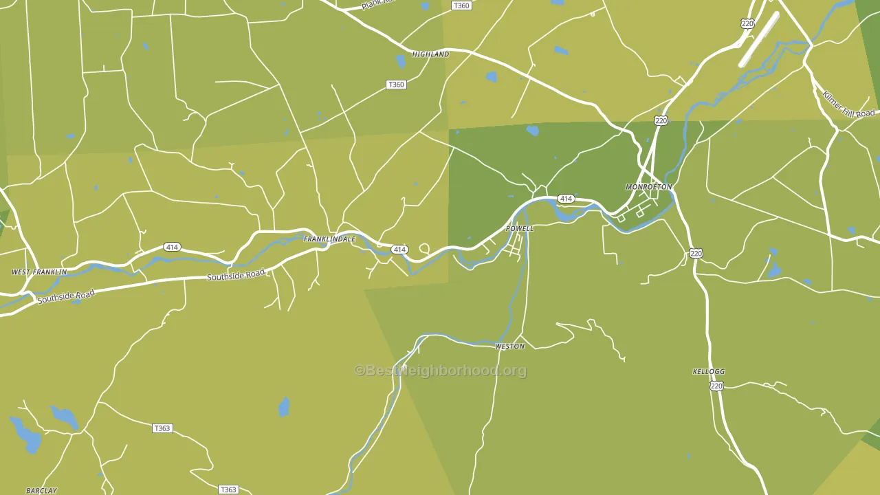 18832, PA block-group voter-turnout map