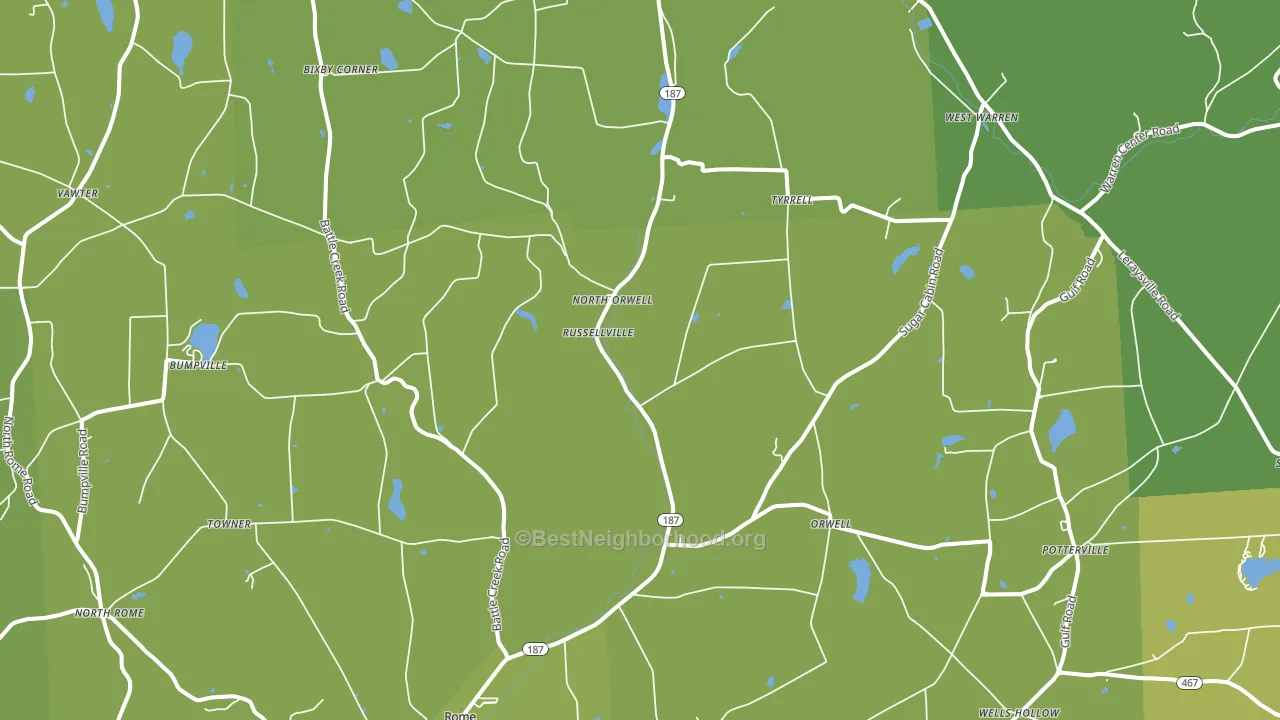 18837, PA block-group voter-turnout map