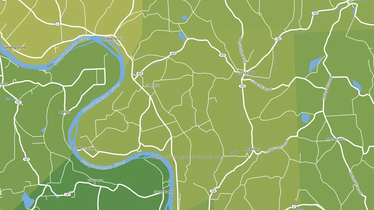 18853, PA block-group voter-turnout map