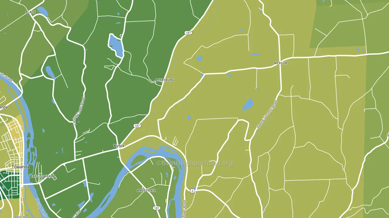 18854, PA block-group voter-turnout map