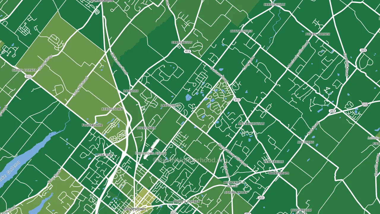 18902, PA block-group voter-turnout map