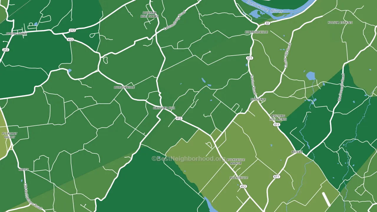 18930, PA block-group voter-turnout map