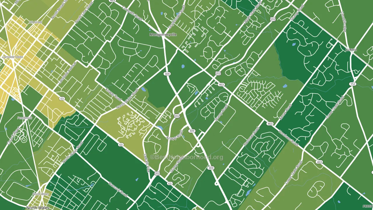 18936, PA block-group voter-turnout map