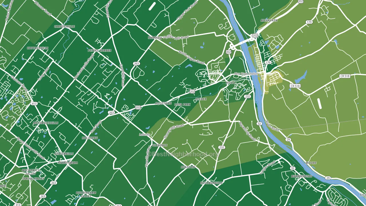 18938, PA block-group voter-turnout map