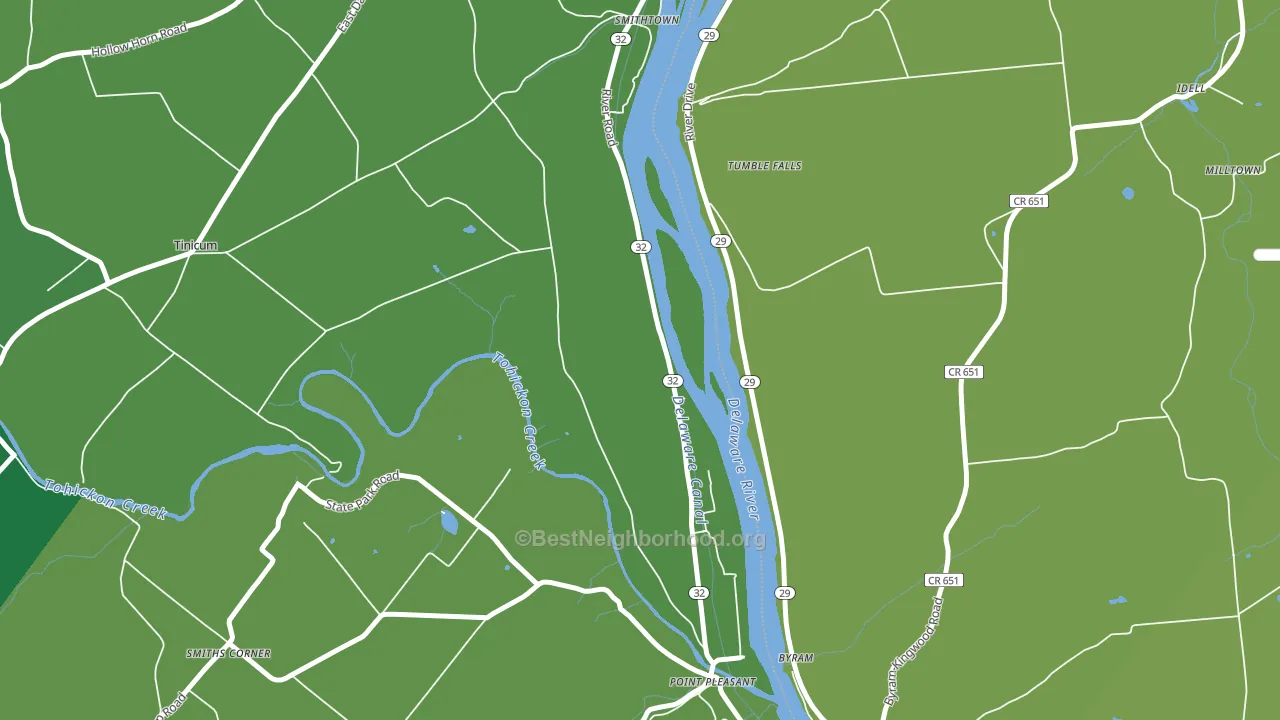 18950, PA block-group voter-turnout map