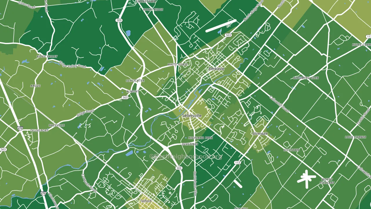 18960, PA block-group voter-turnout map