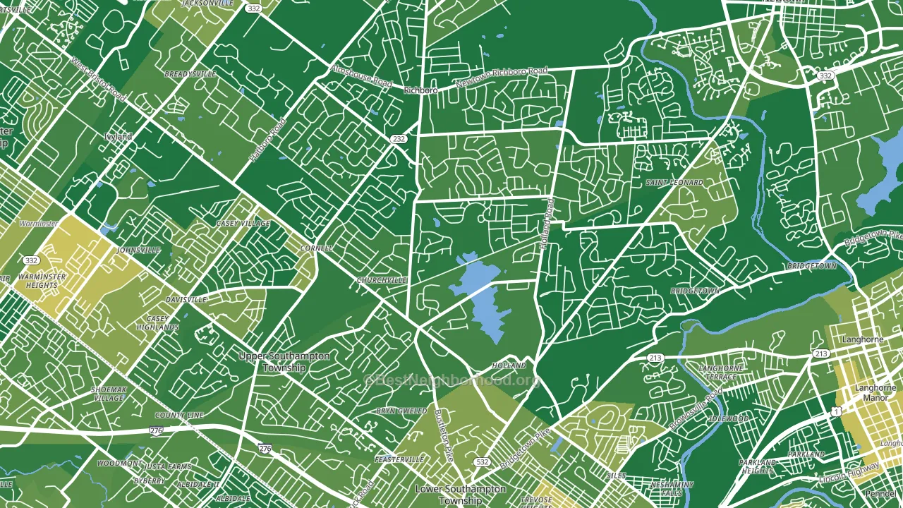 18966, PA block-group voter-turnout map