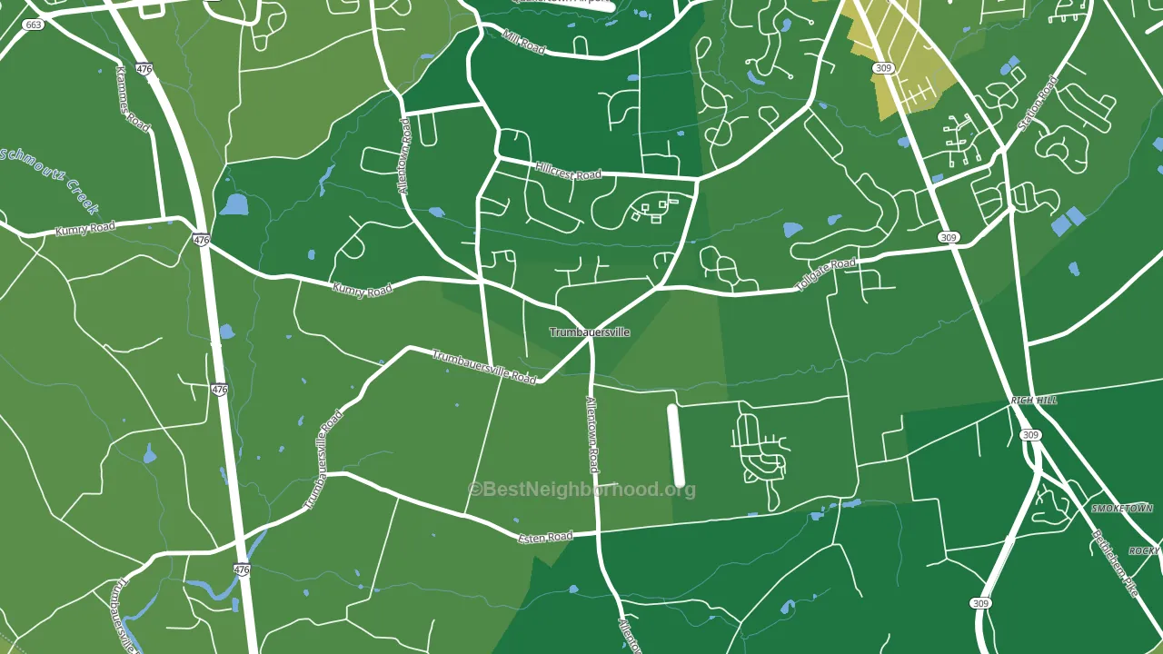 18970, PA block-group voter-turnout map