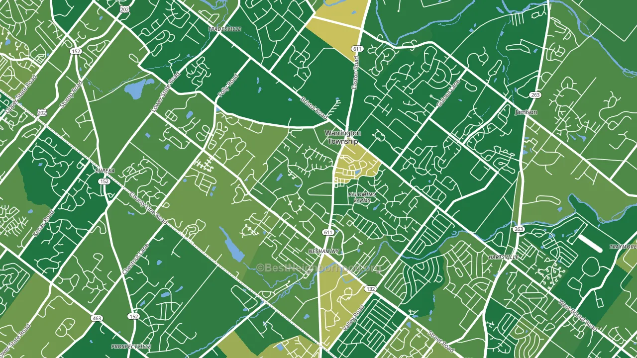 18976, PA block-group voter-turnout map