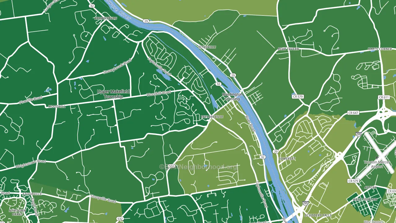 18977, PA block-group voter-turnout map