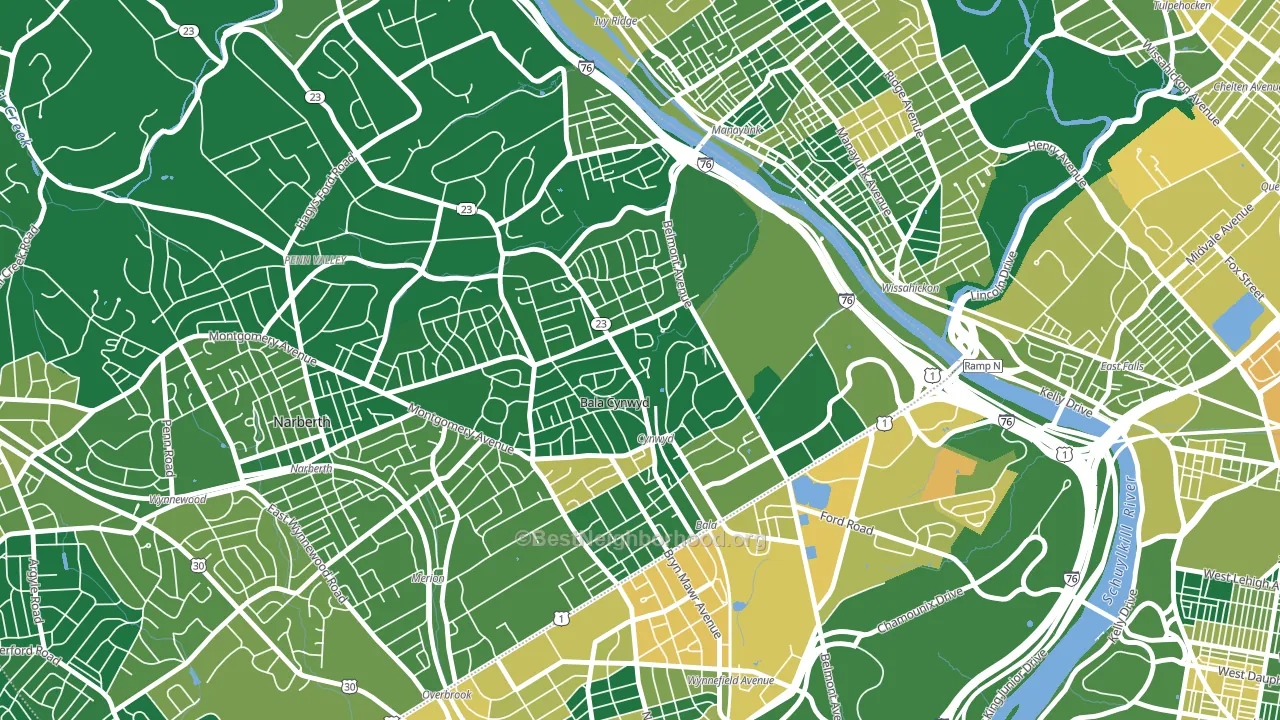 19004, PA block-group voter-turnout map